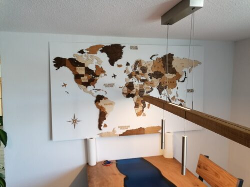 3D Wooden World Map – Multicolour photo review