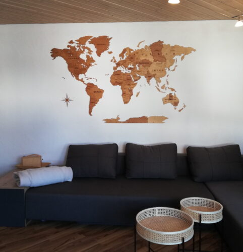 3D Wooden World Map Wall Decoration- Oak photo review