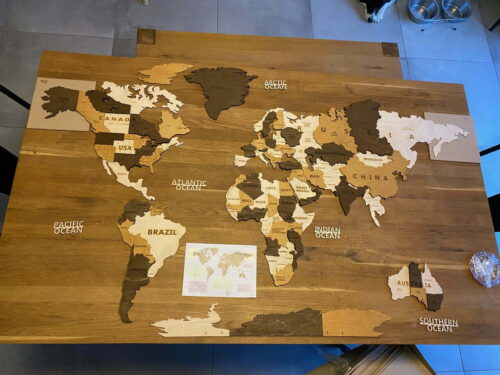 3D Wooden World Map – Multicolour photo review