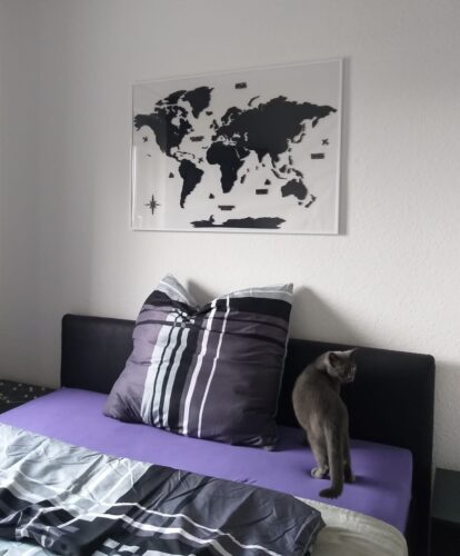 Wooden World Map Wall Decoration - Black Wood photo review