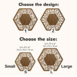 Wedding Card Box - Wooden Hexagon - Image 3