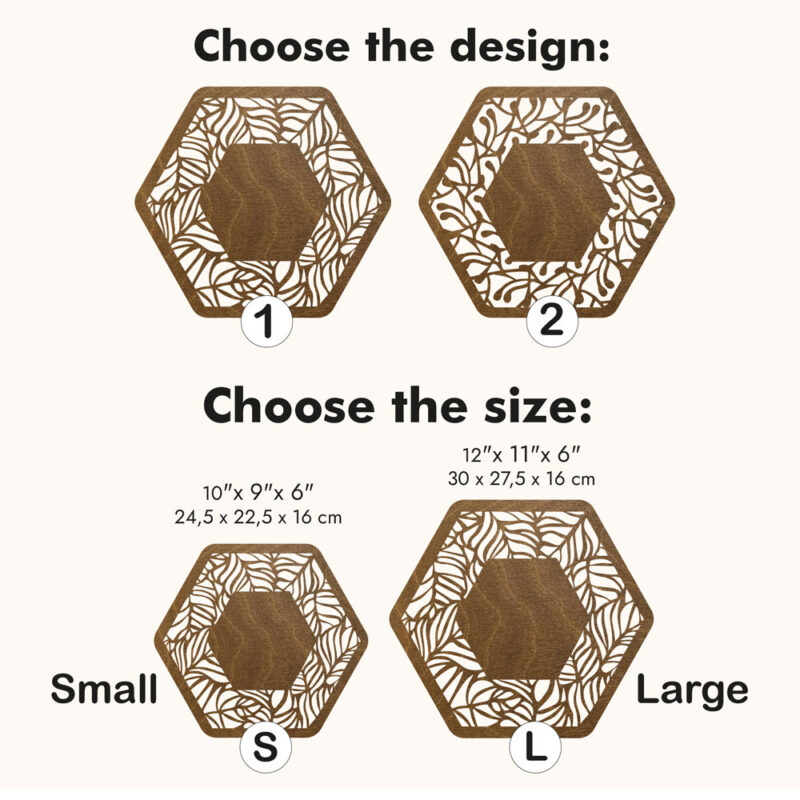 Wedding Card Box - Wooden Hexagon - Image 3