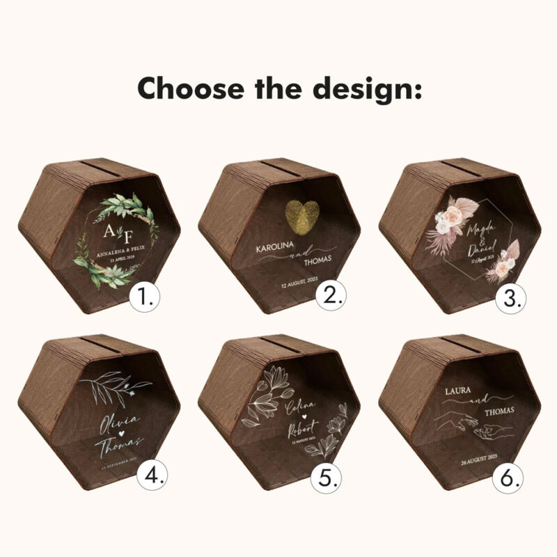 Wedding Card Box - Hexagon - Image 3