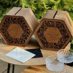 Wedding Card Box - Wooden Hexagon - Image 2
