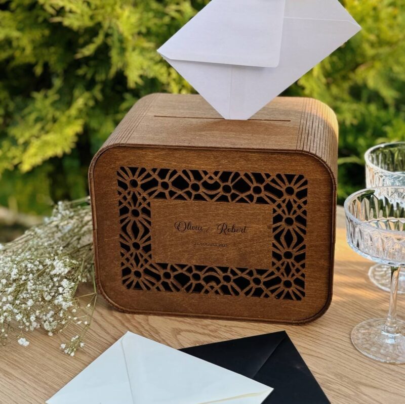 Wedding Card Box - Wooden Wedding Card Box - Wooden - Image 1
