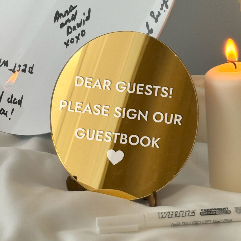 Wedding Guest Book Alternative - White Vinyl Record - Image 4