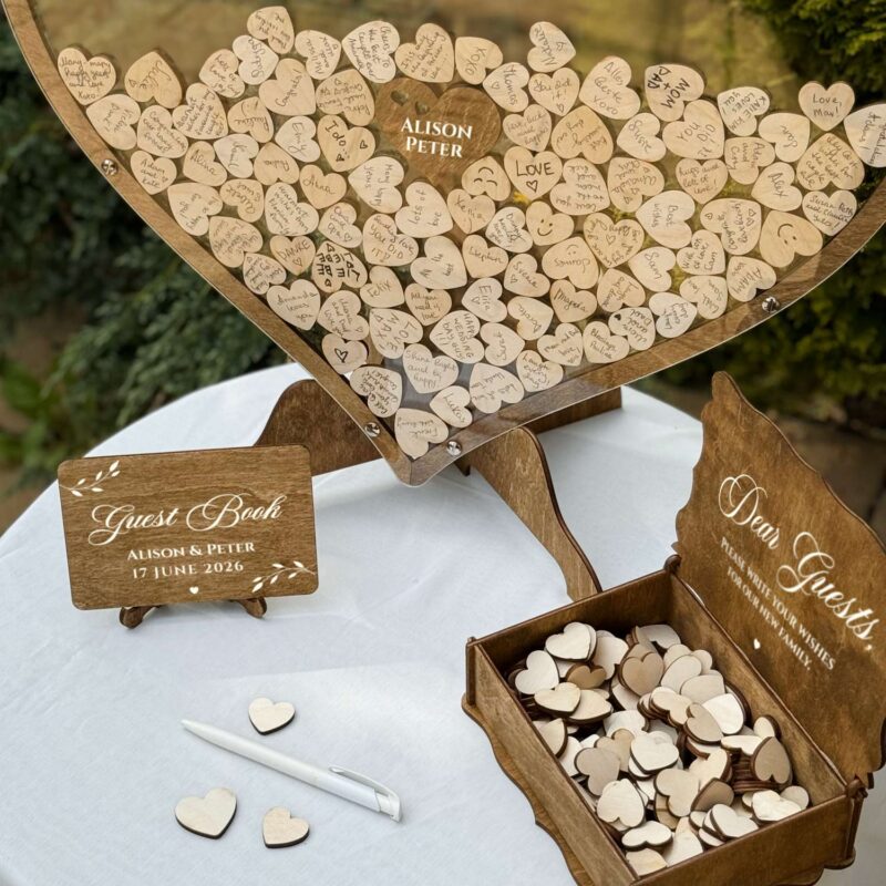 Wedding Guest Book Alternative - Heart - Image 4