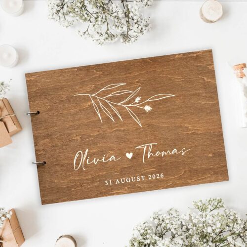 Guestbook Wedding - Rustic Wood