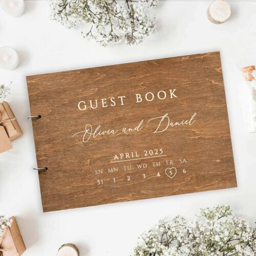 Guestbook Wedding - Elegant Wood