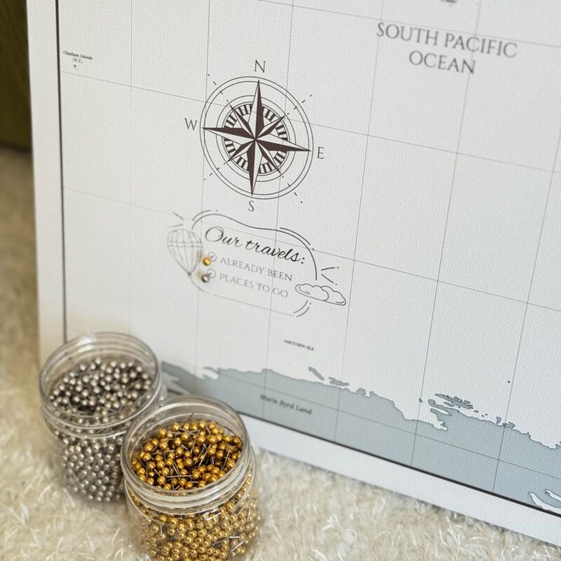 World Map with Pins - Pastel Colours - Image 7