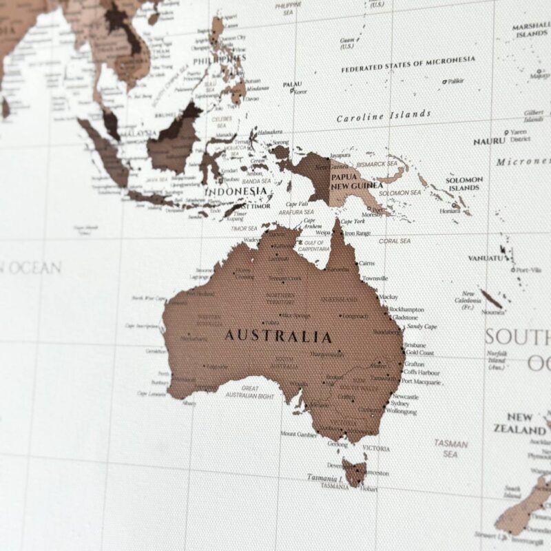 World Map with Pins - Dark Brown - Image 8