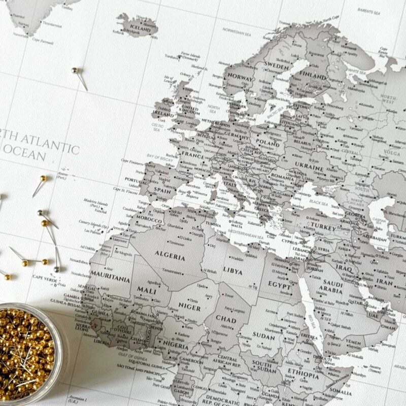 Push Pin World Map - Grey - Image 7