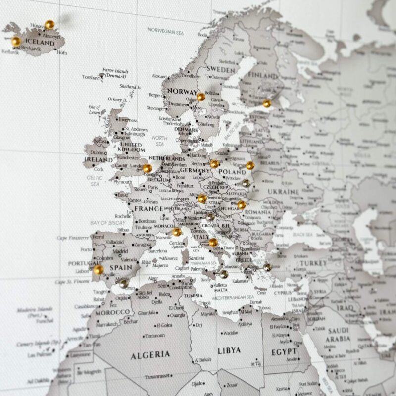 Push Pin World Map - Grey - Image 3
