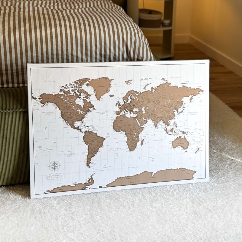World Map with Pins - Vintage - Image 2