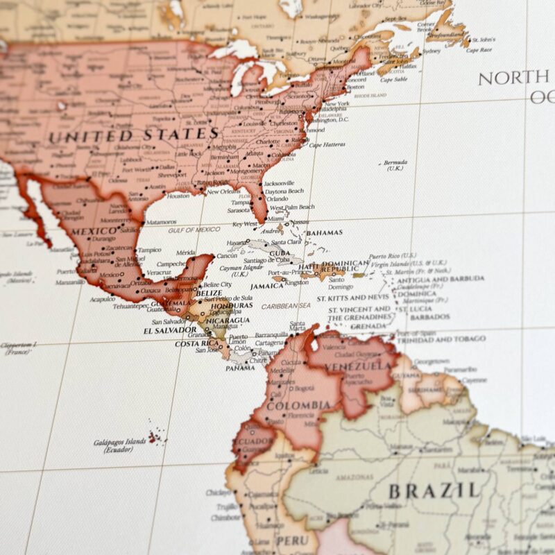 Travel Map with Pins - Yellow-Red - Image 7