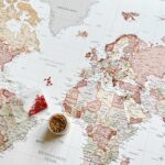 Travel Map with Pins - Yellow-Red - Image 3