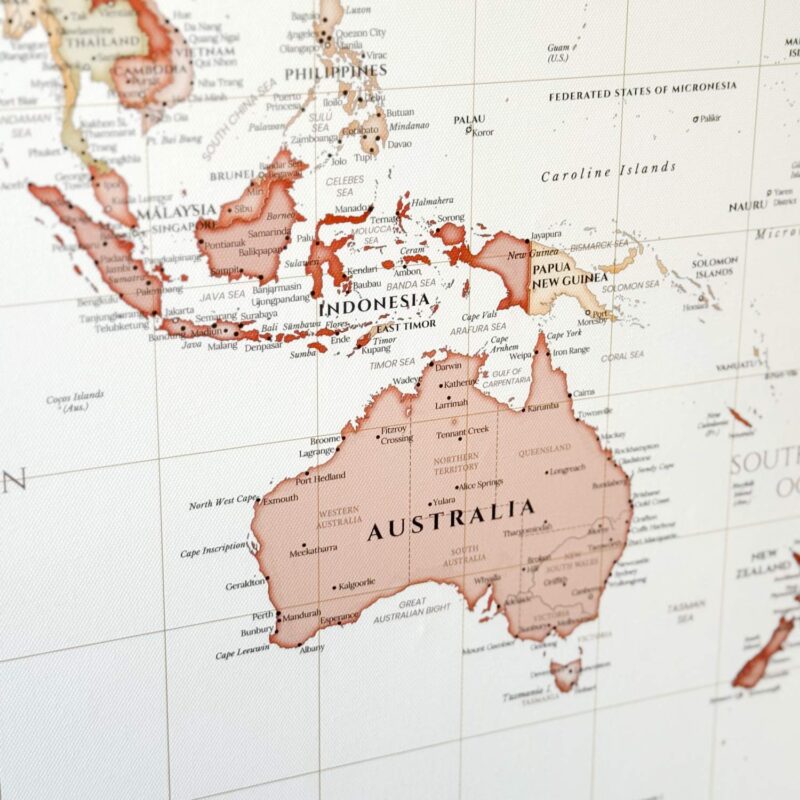 Travel Map with Pins - Yellow-Red - Image 6